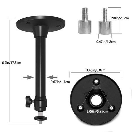 Mini Ceiling Projector Mount Bracket for Mini Projector Black Carousel 6