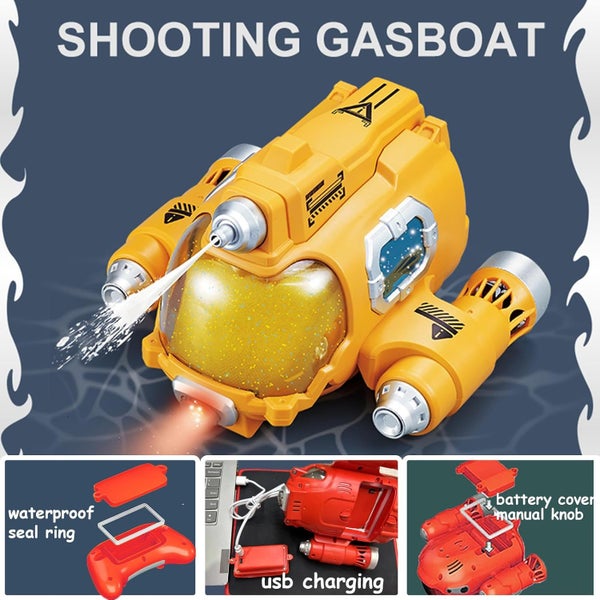 Remote-Controlled Fountain Hippo Boat for Kids 4-18 Years (Yellow) Carousel 2