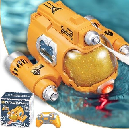 Remote-Controlled Fountain Hippo Boat for Kids 4-18 Years (Yellow) Carousel 1