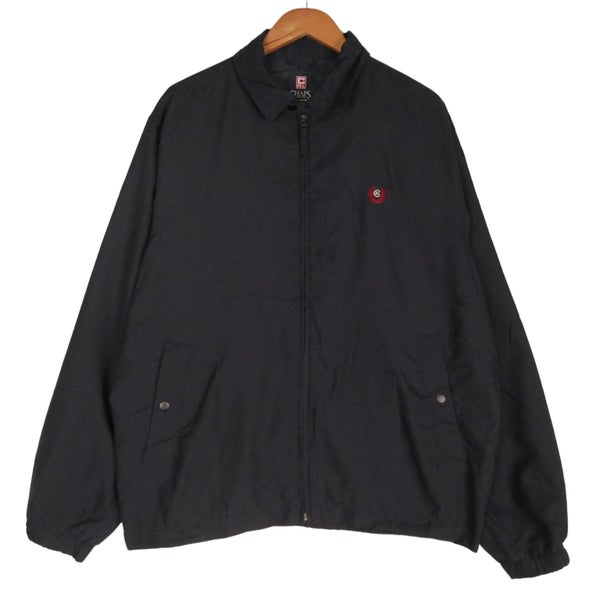 Ralph Lauren Chaps Navy Blue Harrington Jacket Large Carousel 1