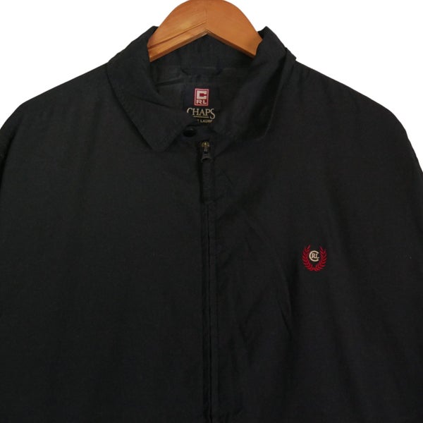 Ralph Lauren Chaps Navy Blue Harrington Jacket Large Carousel 2