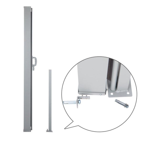 Retractable Awning shade 2M x 3M- Grey Carousel 16
