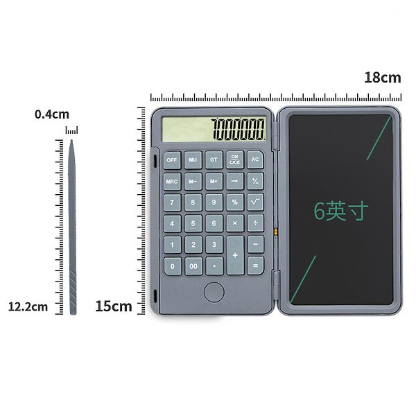 Pocket Calculator With Lcd Writing Tablet 12-digit Basic Calculator With Erasab64315364245122113
