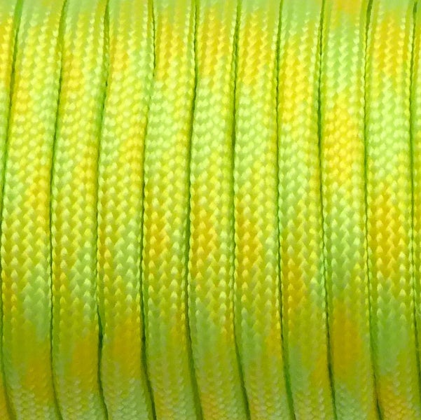 Paracord Rope 15m/50ft Floro Green & Yellow Carousel 2