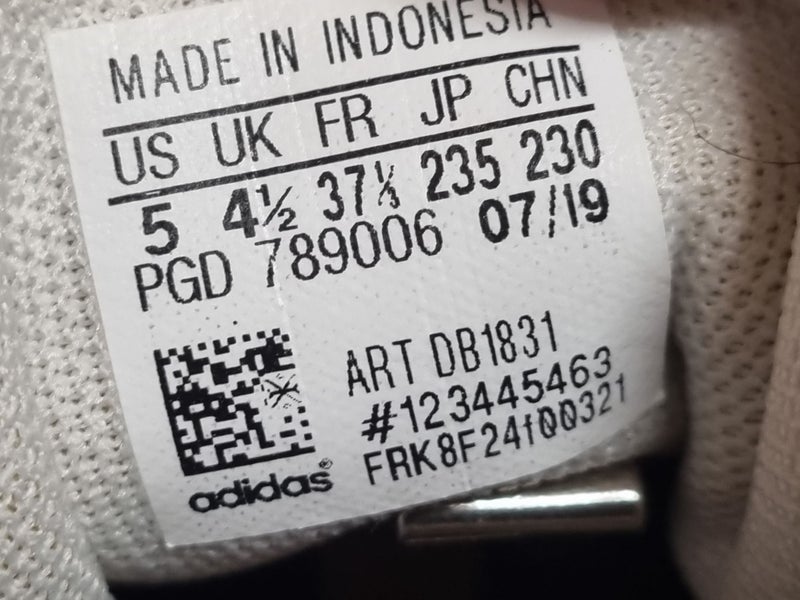Adidas VL Court 2.0 White Sneakers Unisex Youth US 5 - Very Good Condition Carousel 7