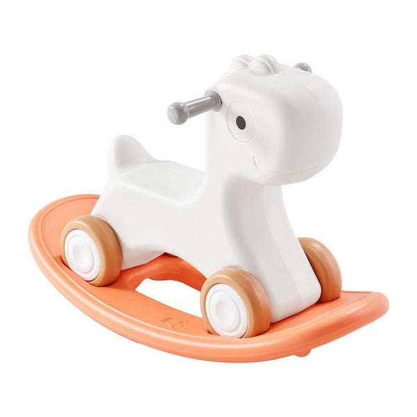 New 3 in 1 Rocking Horse for Toddlers 1-3 Years Ride on Toy with Board Red Carousel 1