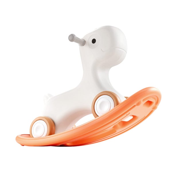 New 3 in 1 Rocking Horse for Toddlers 1-3 Years Ride on Toy with Board Red Carousel 12