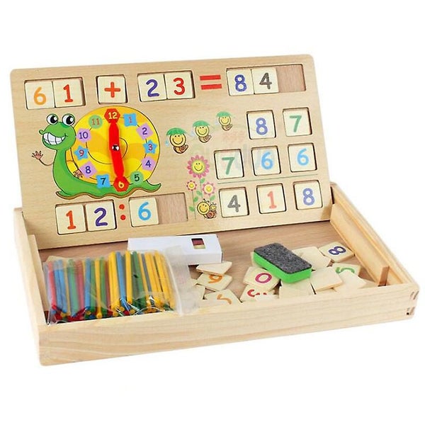 Wooden Number Bricks Blocks Mathematics Material Educational Toy + Time Learnin Carousel 2