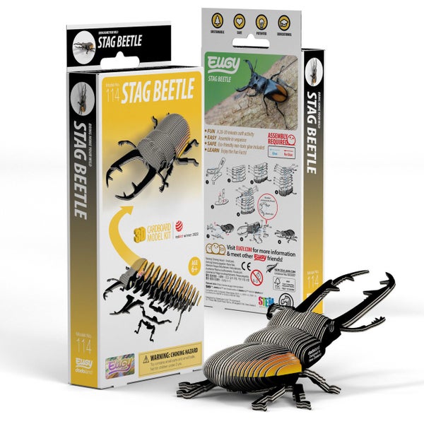 Eugy: Stag Beetle - 3D Cardboard Model Carousel 1