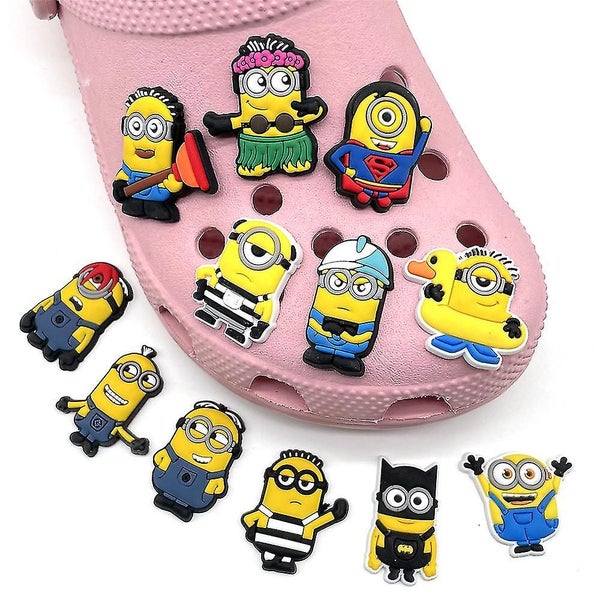 12pcs Minions Despicable Me Shoe Charms Shoe Buckle For Clog Sandals Croc Shoes Carousel 1