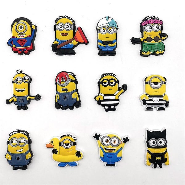 12pcs Minions Despicable Me Shoe Charms Shoe Buckle For Clog Sandals Croc Shoes Carousel 2