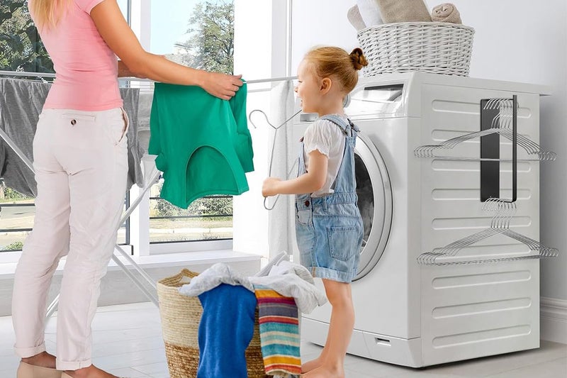 Adhesive Hanger Storage Rack Clothes Hanger Organizer Laundry Hanger Stacker Carousel 2