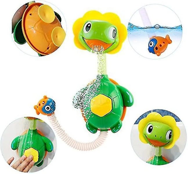 Bath Toys Spray Bathing Tub Fountain Toys Turtle Baby For Kid Hand Shower Float Carousel 2