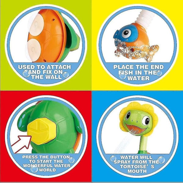 Bath Toys Spray Bathing Tub Fountain Toys Turtle Baby For Kid Hand Shower Float Carousel 5