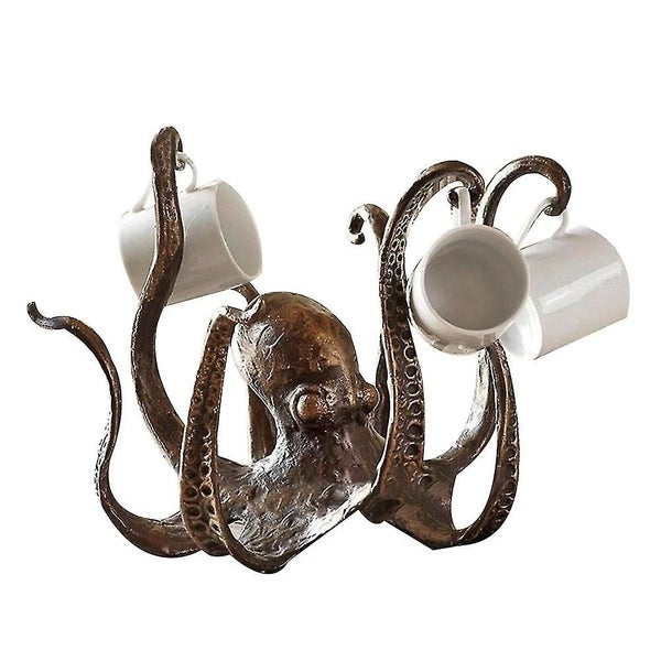 Octopus Cup Holder Coffee Mug Holder Resin Octopus Statue Ornament Carousel 1