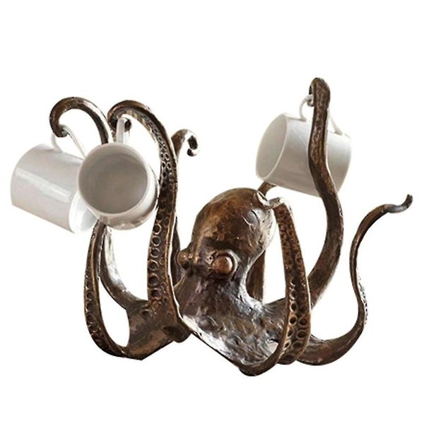 Octopus Cup Holder Coffee Mug Holder Resin Octopus Statue Ornament Carousel 2