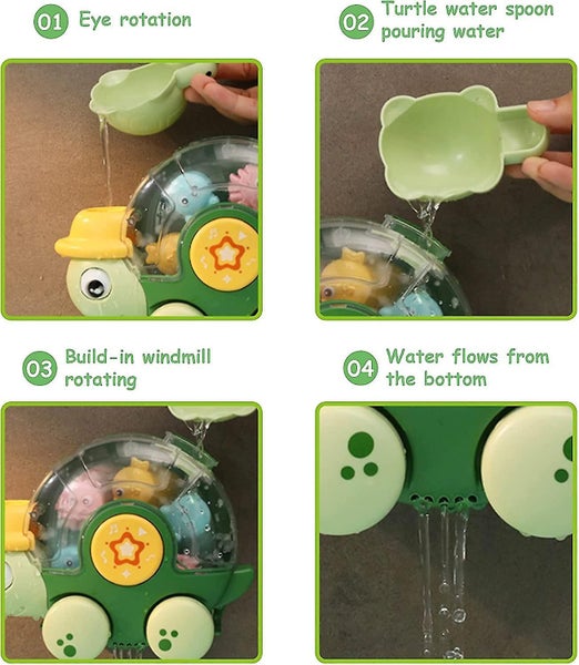 Bath Toys For Toddlers 1-3 Kids Ages 4-8 Infants Bathtub Spinning Water Pool To Carousel 4