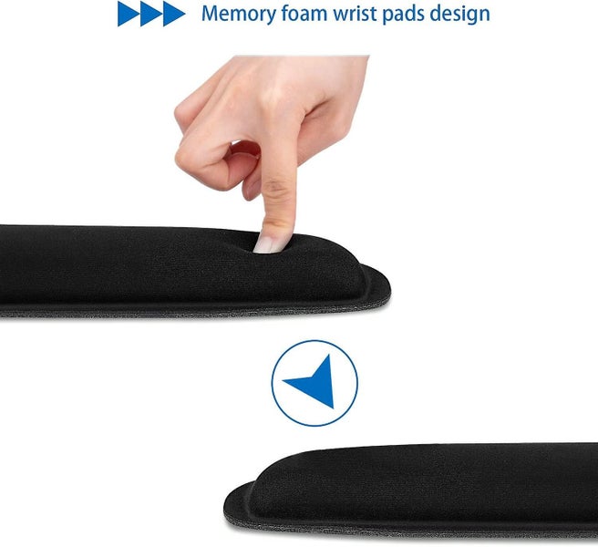 Keyboard Wrist Support - 2 Pack Black Wrist Rest And Wrist Pad For Computer - M Carousel 5