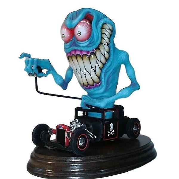 Halloween Ornament Angry Big Mouth Statue Rat Fink Collectible Model Toy Hallow Carousel 1