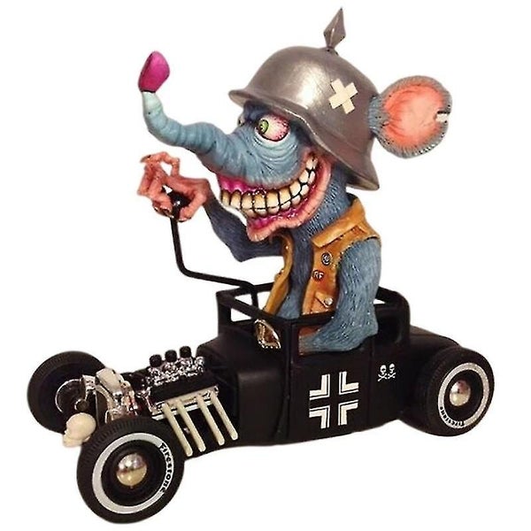 Halloween Ornament Angry Big Mouth Statue Rat Fink Collectible Model Toy Hallow Carousel 4