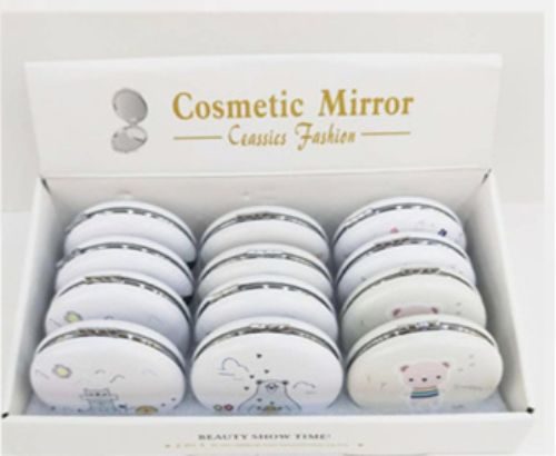 Cosmetic Mirror - 7cm Bear (Set Of 12 Assorted) Carousel 1