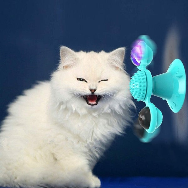 Yutang Interactive Windmill Cat Toys With Catnip : Cat Toys For Indoor Cats Fun Carousel 1