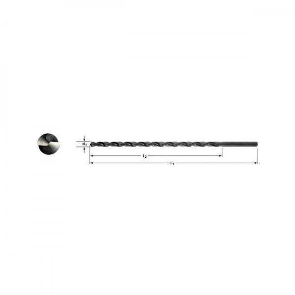 5.0x250mm F/L 315mm OAL S/S HSS Extra Length Drill 0.1968" Carousel 1
