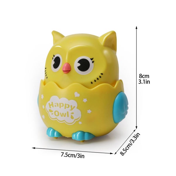 Education Toy Inertial Return Vehicle Toy Car Cute Owl Shape Head Rotated Soupt Carousel 5