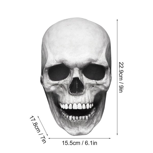 Skull Mask Movable Jaw Full Head Skull Mask Halloween Decoration Horror Scary M Carousel 2