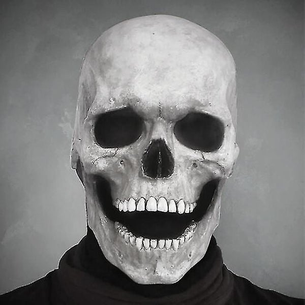 Skull Mask Movable Jaw Full Head Skull Mask Halloween Decoration Horror Scary M Carousel 4