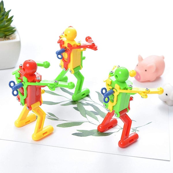 3pcs Dancing Robot Wind Up Walking Robot Toy Funny Clockwork Dancer Kids Gifts Carousel 4