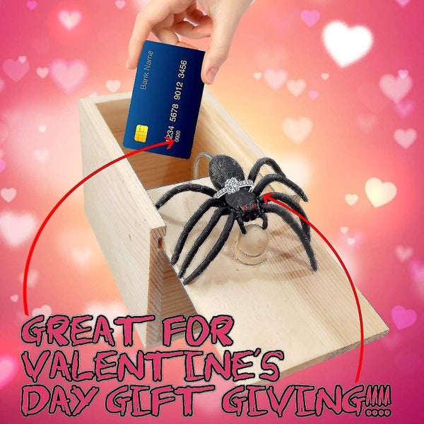 Spider Money Surprise Box Rubber Spider Prank Box Handmade Spider Prank Box Fun Carousel 2