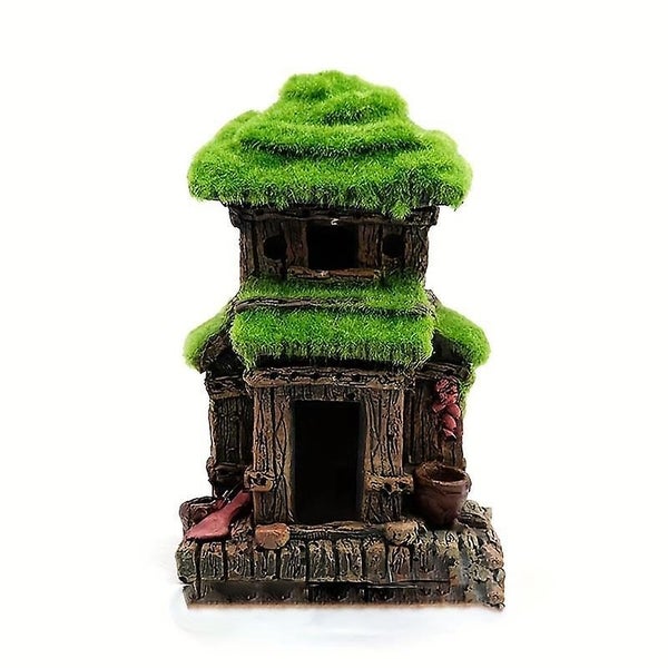 Aquarium Fish Tank Landscaping Flocking Shelter Tree Root Small House Rockery R Carousel 1