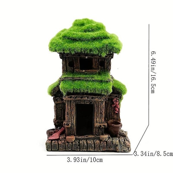 Aquarium Fish Tank Landscaping Flocking Shelter Tree Root Small House Rockery R Carousel 2