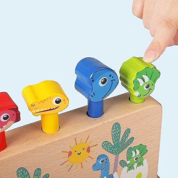 Educational Toys Dinosaur Bouncing Wooden Toys Building Blocks Children's Cogni Carousel 2