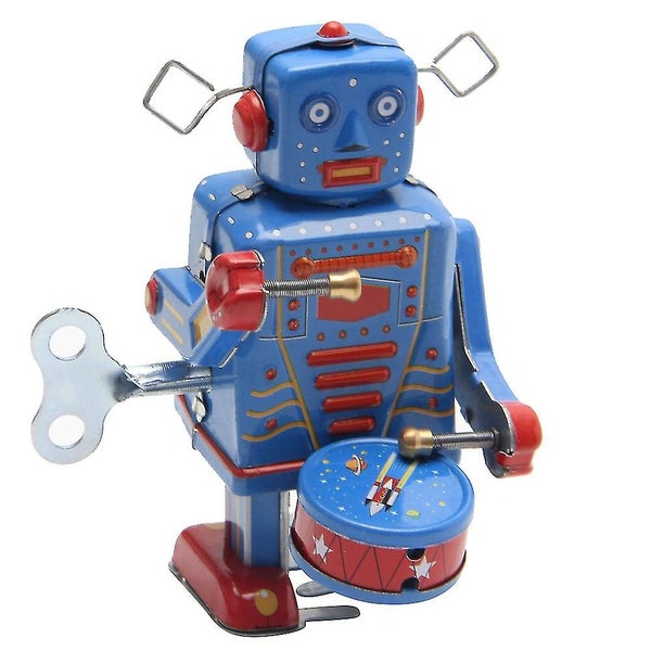 Tin Robot Toys Retro Clockwork Wind Up Metal Walking Robot Toy Vintage Collecti Carousel 1