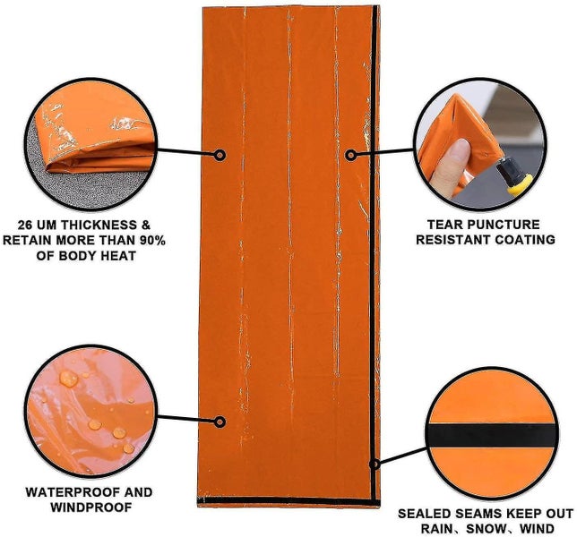 Survival Sleeping Bag emergency Bag Emergency Rescue Blanket Reusable For Outdo Carousel 5
