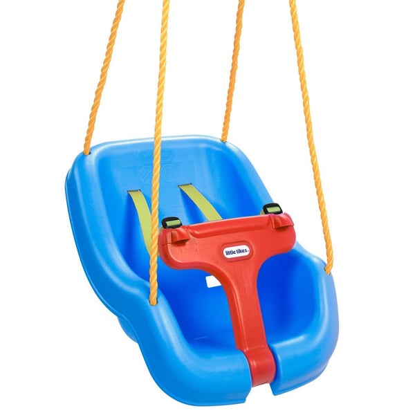 Little Tikes 2-in-1 Snug n Secure 43cm Outdoor Swing Baby Kids Toy 9-48m Blue Carousel 1