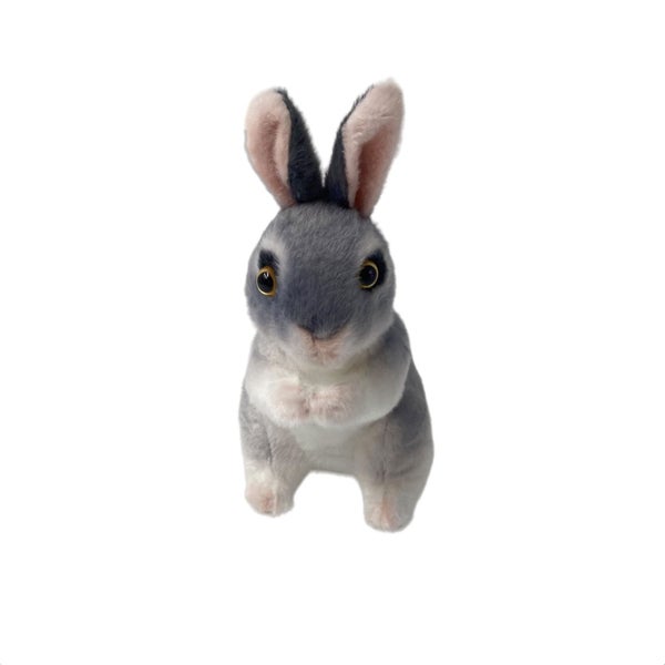 Rabbit Doll 9.45inch Cute Simulation Little Rabbit Plush Toy Little White Rabbi Carousel 4