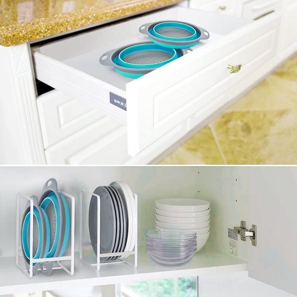 Collapsible Colander Set Of 2round Silicone Kitchen Strainer Set Carousel 5