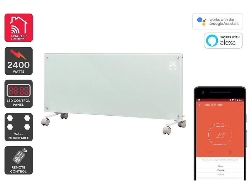 Panel Heater 2.4kW Premium Glass Smart Heater - Remote Control and Wifi Enabled Carousel 2
