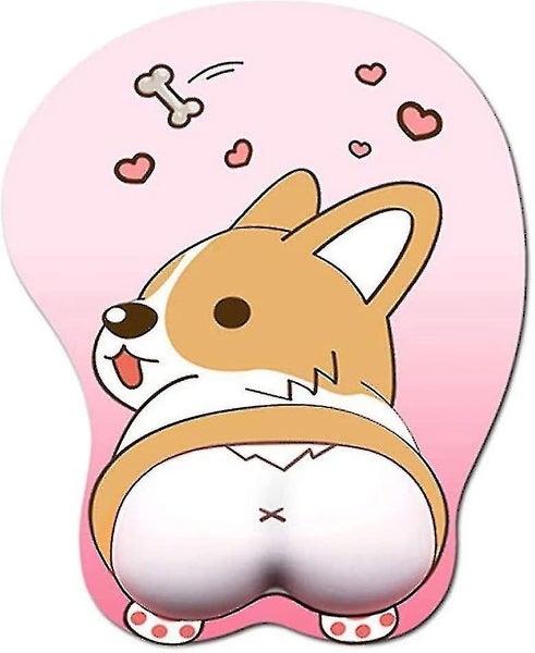Mouse Pad With Wrist Support Gel Ergonomic 3d Mouse Pad Anime Corgi Dog Mousepa Carousel 4