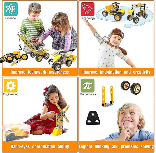 Educational Building Toys Construction Vehicle Toy Stem Learning Kit Constructi Carousel 5