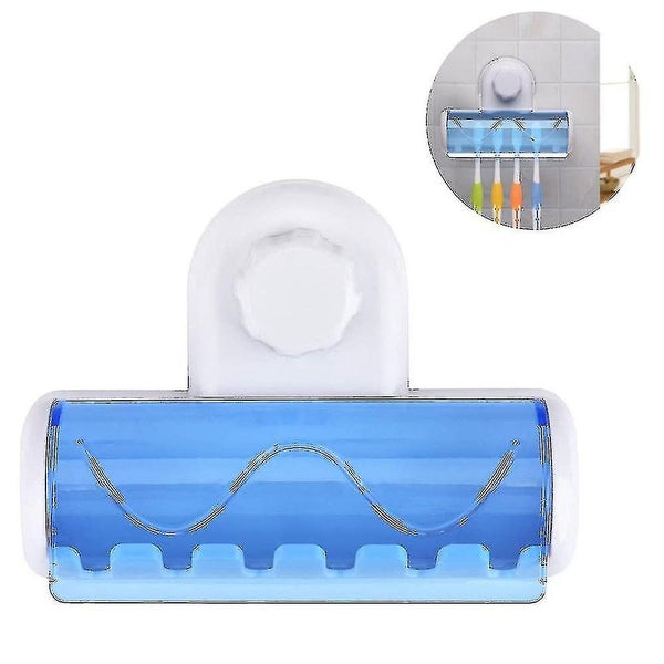 Suction Cup Toothbrush Holder Transparent With Cover Dustproof Washing Rack Too Carousel 1