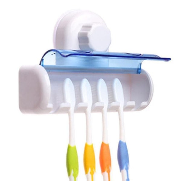 Suction Cup Toothbrush Holder Transparent With Cover Dustproof Washing Rack Too Carousel 2