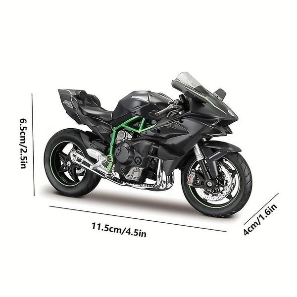 1:12 Kawasaki Ninja H2r Motorcycle Street Bike Model Shock Absorber Alloy Fuel Carousel 2