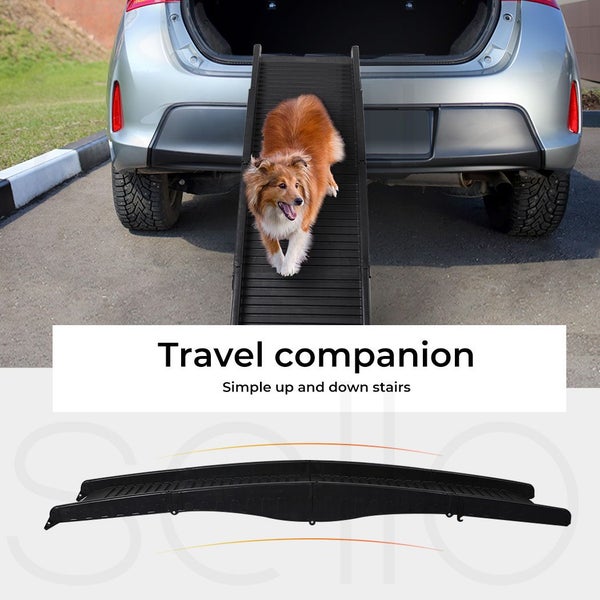 Pawz Dog Ramp Pet Car Suv Travel Stair Step Foldable Portable Lightweight Ladder Carousel 2