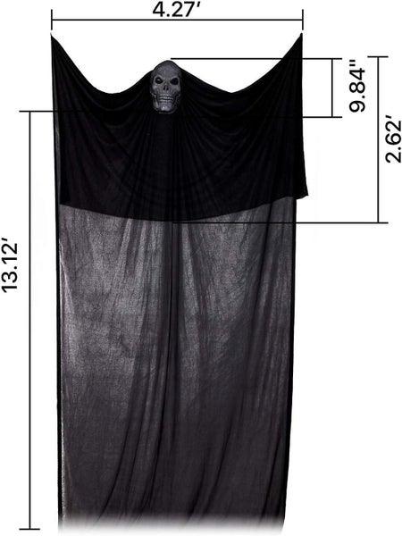 Ghost Hanging Decorations Scary Creepy Indoor Outdoor Decor 13.94ft In Length M Carousel 2