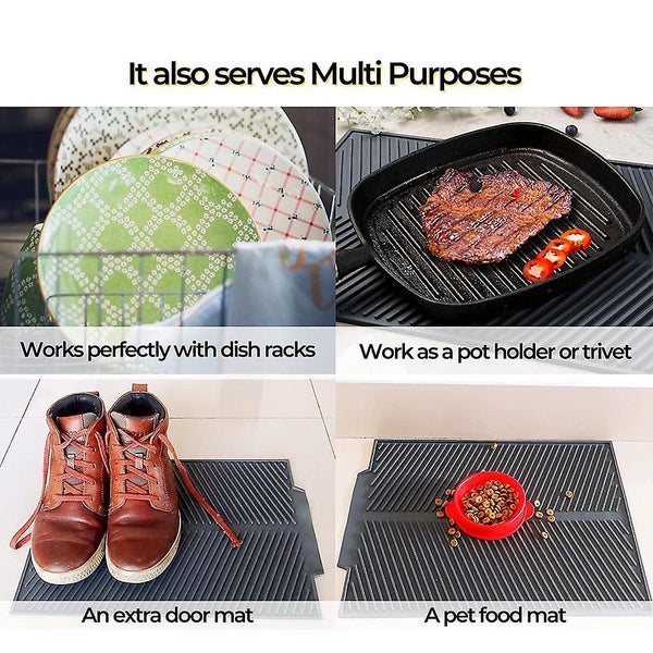 Dish Drying Mat Silicone Dish Drying Mat For Kitchen Counter Dishwasher Safe Mu Carousel 5