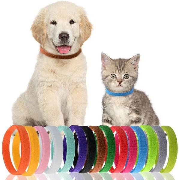 15pcs Adjustable Puppy Id Collars Soft Puppy Kitten Collars large Carousel 1